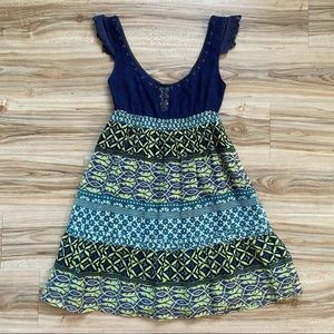 Free People Crochet Silk Tunic